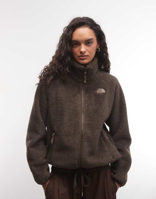 The North Face Osito Evolve full zip jacket in dark brown, 2 of 4