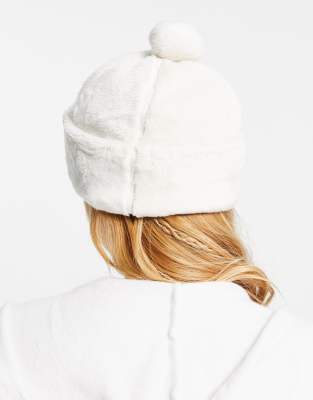 The North Face Osito faux fur beanie in cream | ASOS