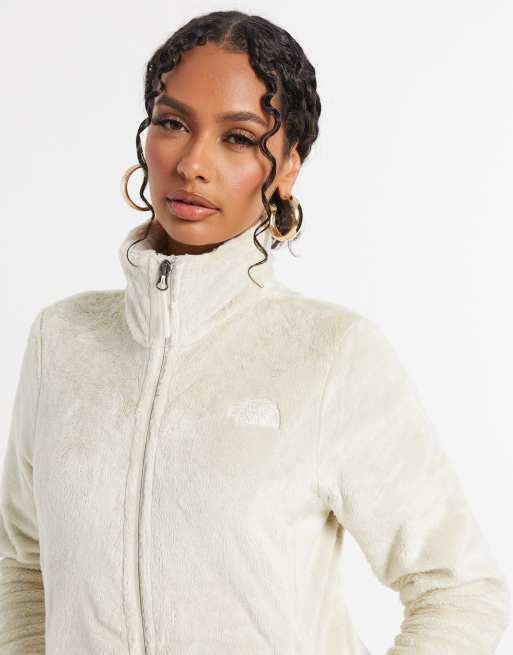 White fluffy north face on sale jacket