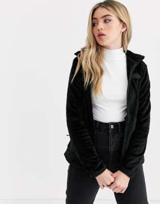 black fuzzy north face jacket cheap