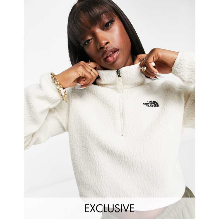 The North Face Osito sherpa cropped fleece in white Exclusive at