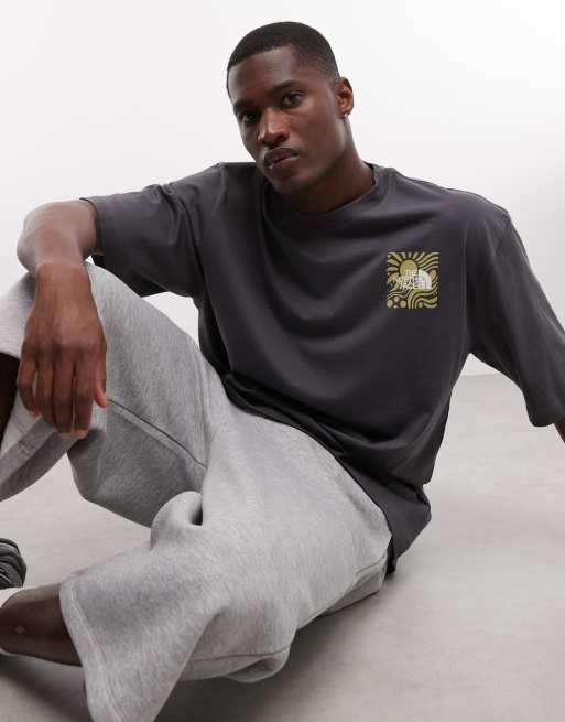 The North Face – Oversize-T-Shirt in Grau mit Sonnen-Rückenprint, 5 von 5