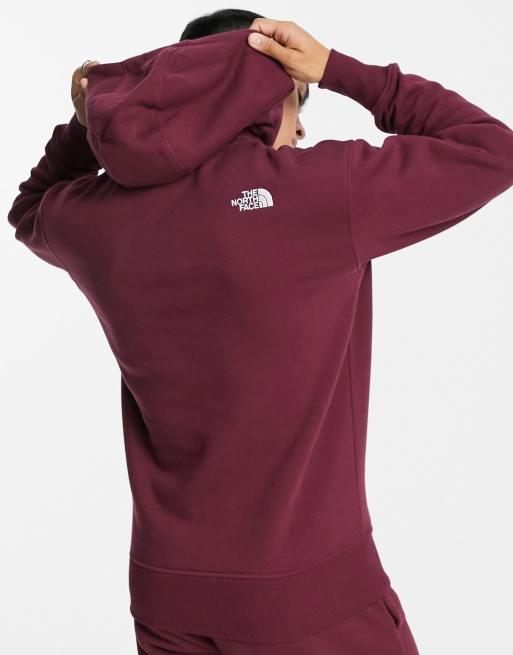 The north face deals burgundy hoodie