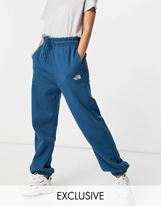 The North Face Oversized Essential jogger in navy Exclusive at ASOS