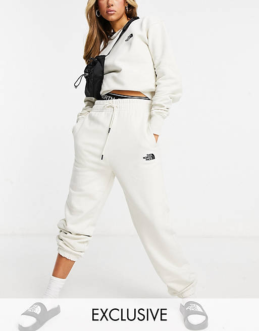The North Face Oversized Essential jogger in off-white Exclusive at ASOS