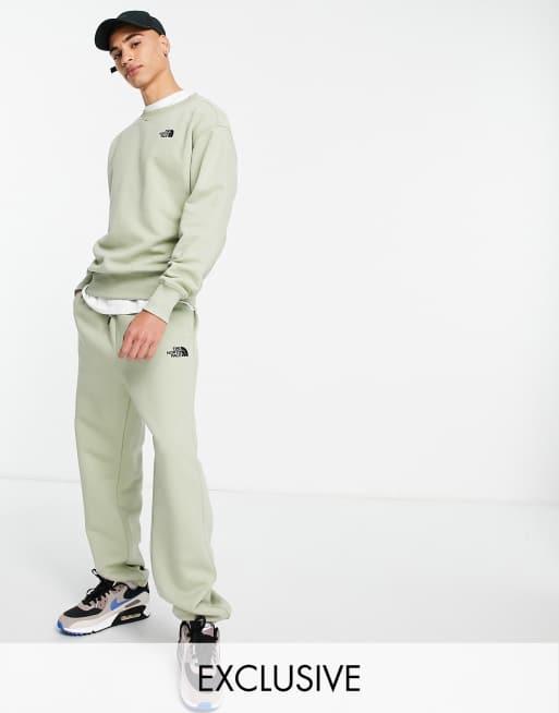 The North Face Oversized Essential joggers in green Exclusive at ASOS ASOS