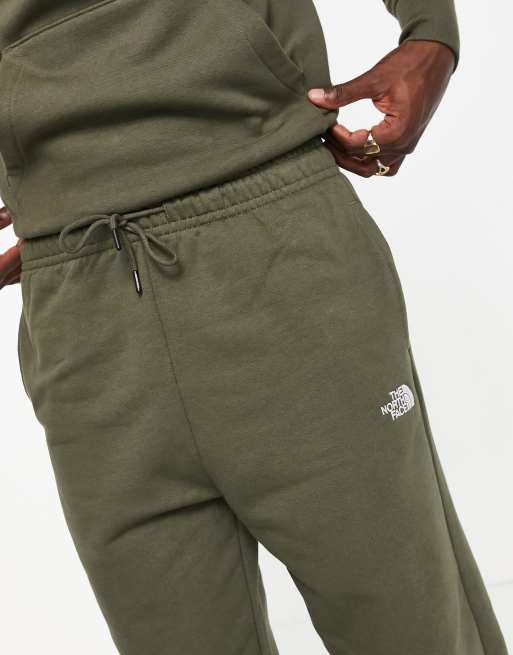 Khaki north face store tracksuit mens