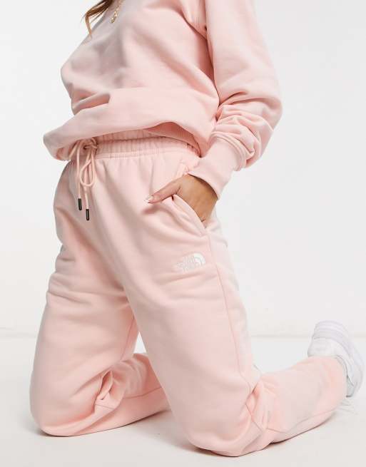 The North Face Oversized Essential joggers in light pink Exclusive at ASOS ASOS