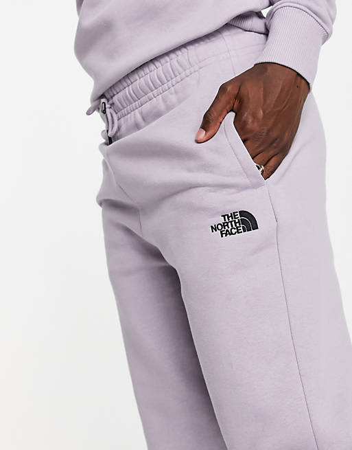 The North Face Oversized Essential joggers in lilac grey Exclusive at ASOS