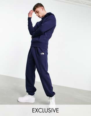 navy north face joggers