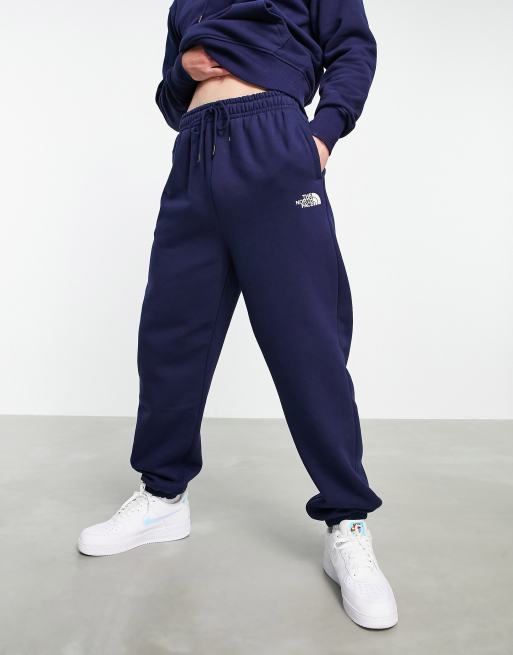 The North Face Oversized Essential joggers in navy Exclusive at ASOS