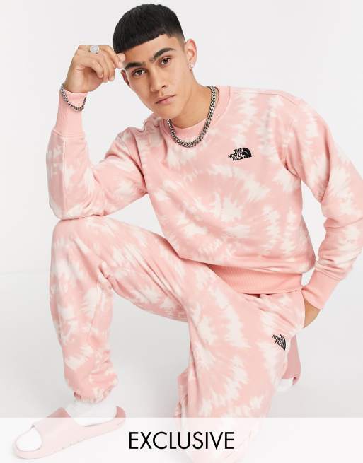 Pink north store face tracksuit