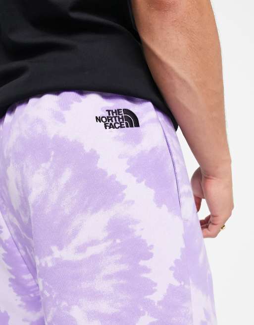 The North Face Oversized Essential joggers in purple tie dye Exclusive at ASOS, 2 of 4