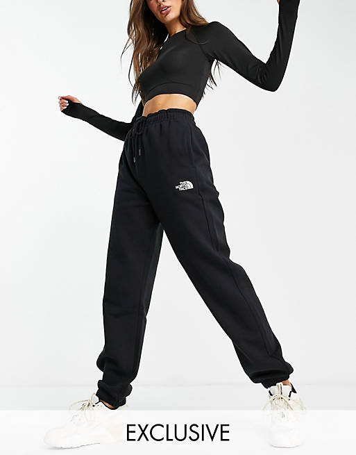 The North Face Oversized Essential sweatpants in black Exclusive at ASOS