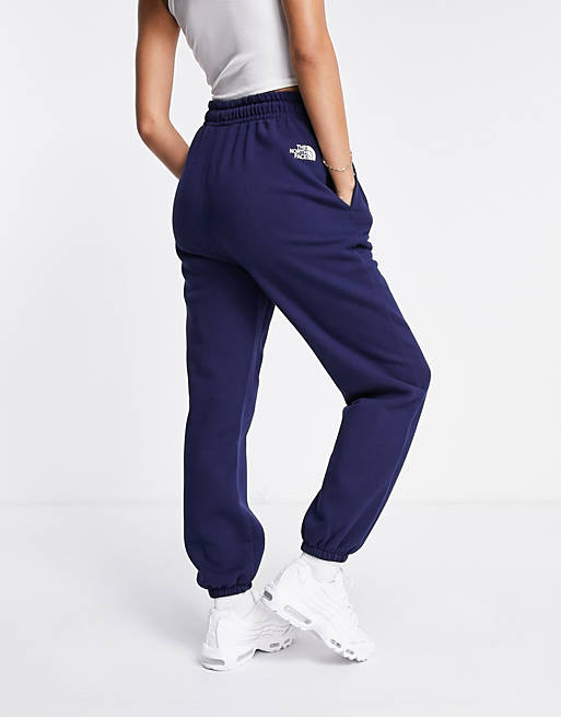 The North Face Oversized Essential sweatpants in navy Exclusive at ASOS
