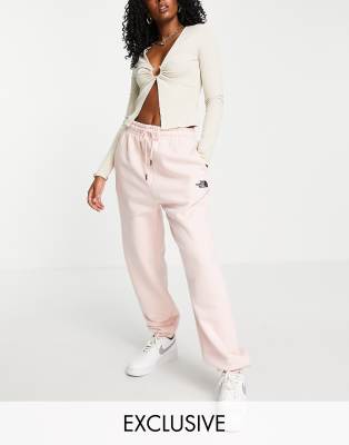 The North Face Womens Oversized Sweatpants Joggers in Pink Size XL