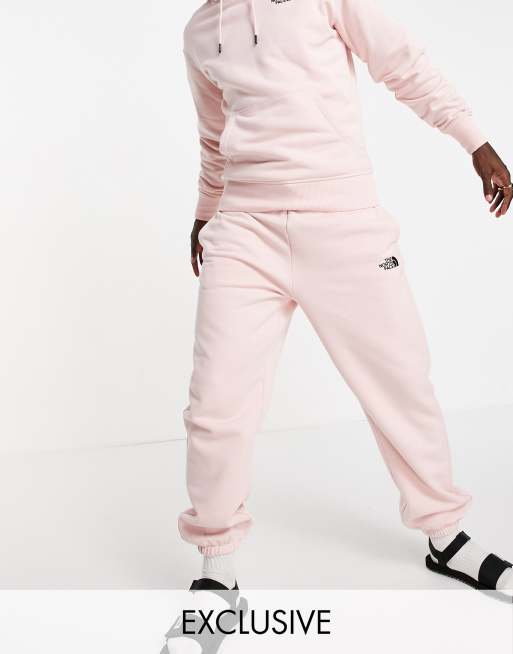 The North Face Womens Oversized Sweatpants Joggers in Pink Size XL