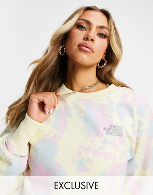 The North Face Oversized Essential sweatshirt in tie dye Exclusive at ASOS