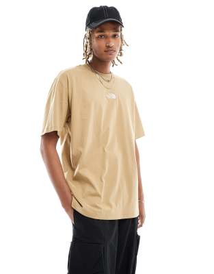 The North Face Oversized heavyweight t-shirt in beige Exclusive at ASOS