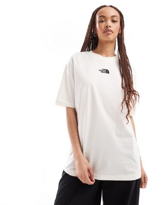 The North Face Oversized heavyweight t-shirt in cream Exclusive at ASOS