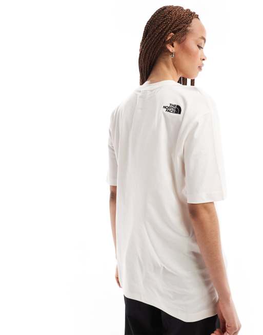 The North Face Oversized heavyweight t-shirt in cream