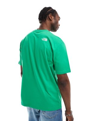 The North Face Oversized heavyweight t-shirt in emerald green Exclusive at ASOS