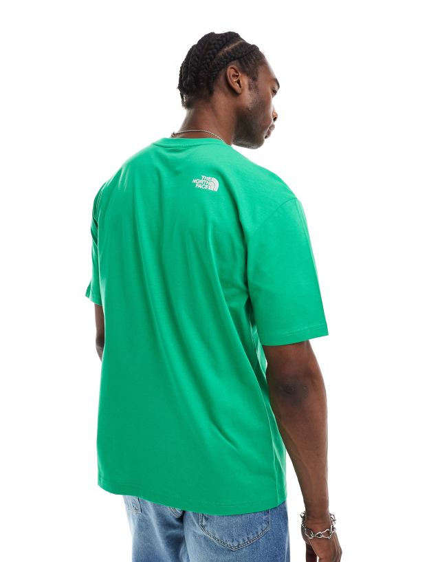 The North Face - oversized heavyweight t-shirt in emerald green exclusive at asos