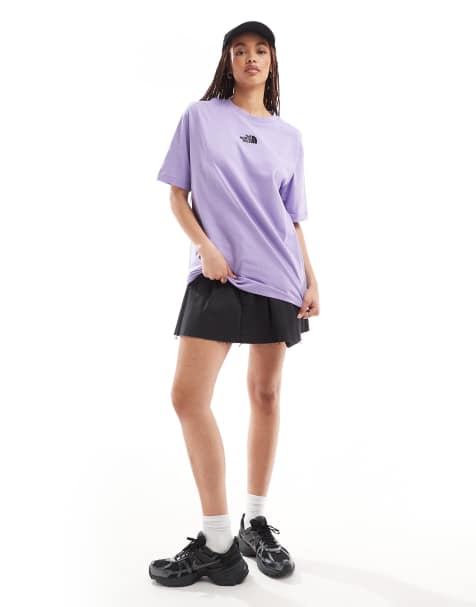 The North Face Oversized heavyweight t-shirt in purple Exclusive at ASOS