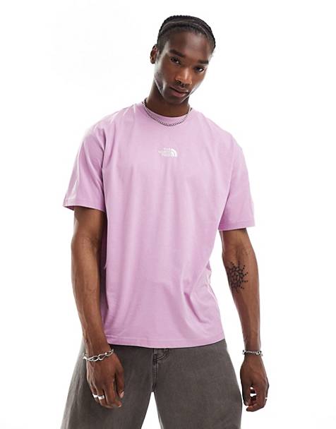 The North Face Oversized heavyweight t-shirt in purple Exclusive at ASOS