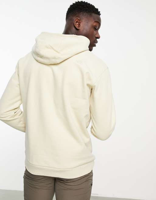 Beige north store face hoodie