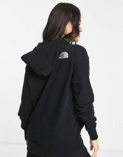 The North Face oversized hoodie in black ASOS