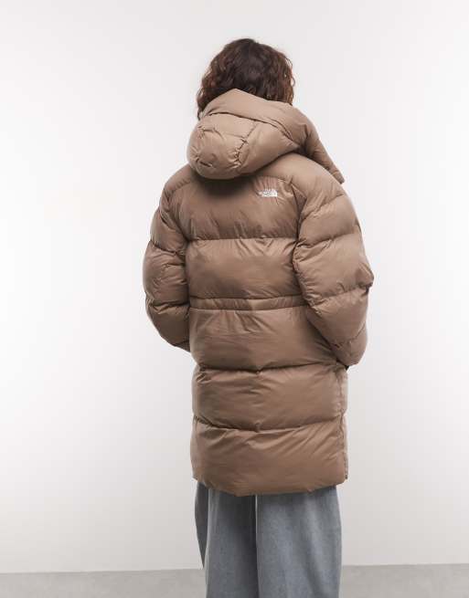 The North Face Oversized Parka jacket in brown, 3 of 4