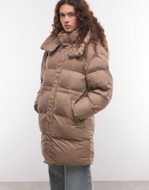The North Face Oversized Parka jacket in brown, 4 of 4