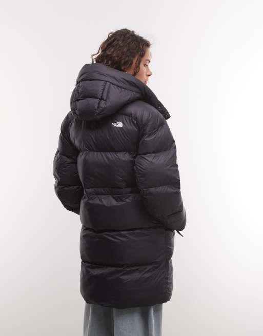 The North Face oversized puffer parka-jack in zwart, 4 van 4