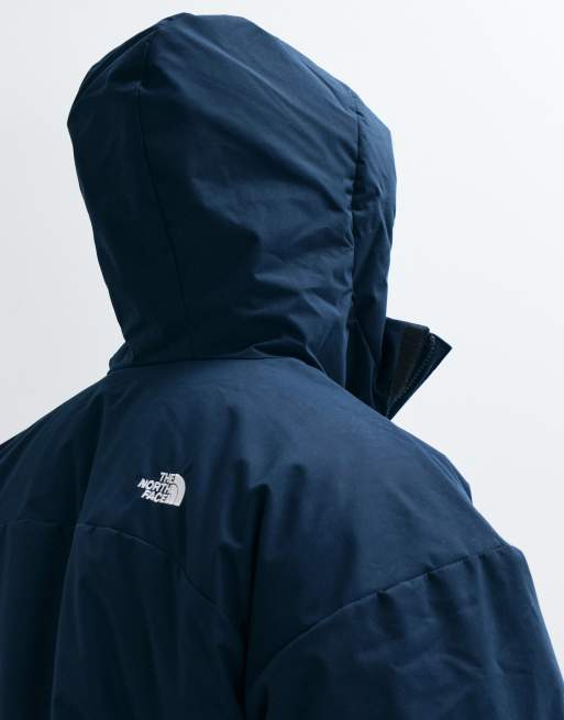 The North Face oversized pufferjack in marineblauw, 5 van 5