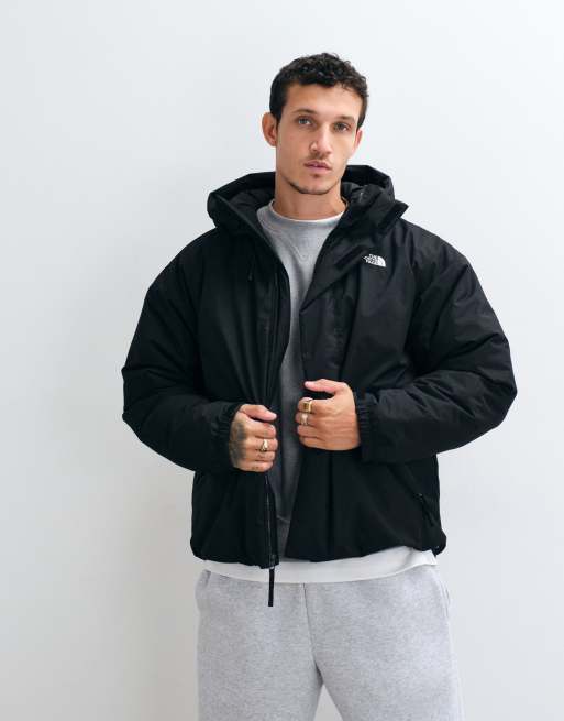 The North Face oversized pufferjack in zwart, 2 van 5