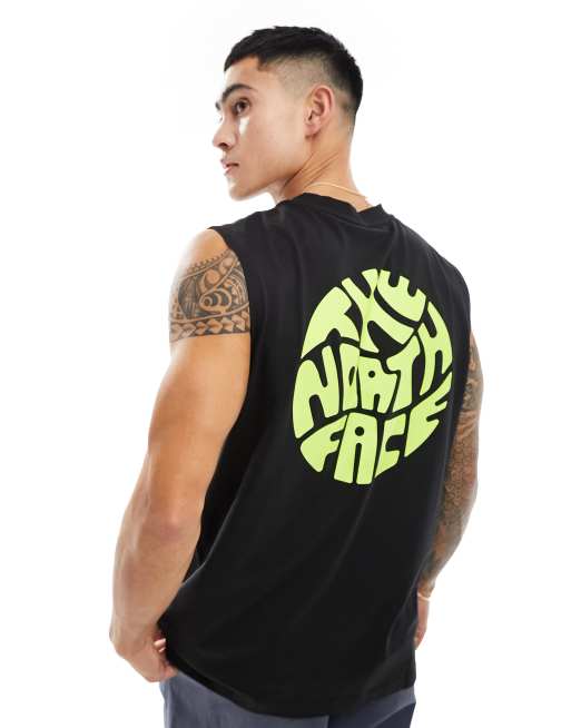 The North Face - Oversized sort tanktop med cirkelformet logo