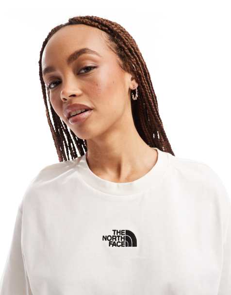 The North Face - Oversized T-shirt van zware stof in crème, exclusief bij ASOS - view 1