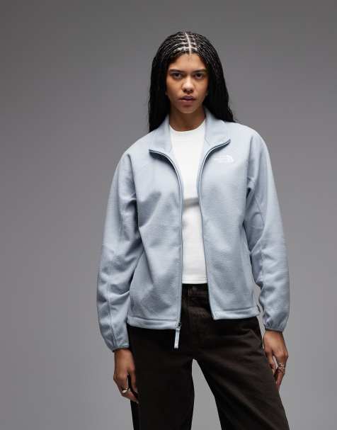 The North Face – Oxara – Fleece-Oberteil in Grau mit durchgehendem Reißverschluss - view 1