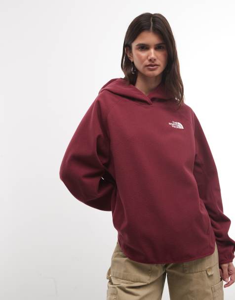 The North Face Oxara hooded fleece in burgundy - view 1