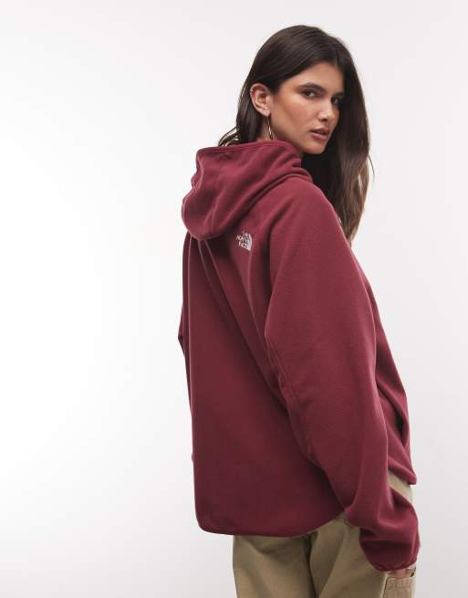 The North Face Oxara hooded fleece in burgundy, 4 of 4