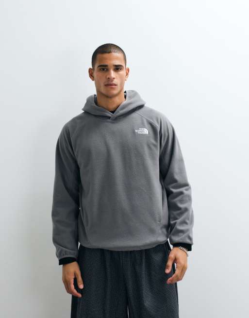 The North Face - Oxara - Polar gris perla ahumado con capucha para hombre, 4 de 5