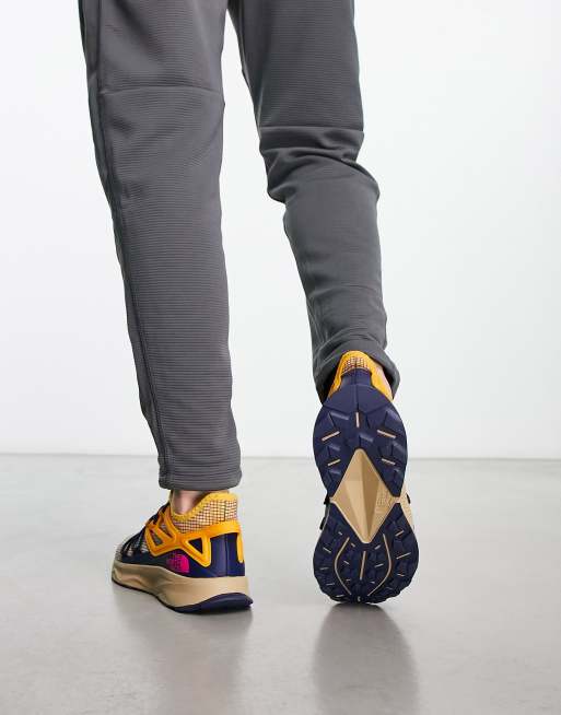 The North Face Oxeye Tech mid hiking trainers in yellow and stone, 2 of 4