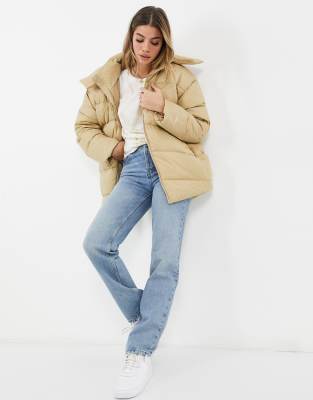 north face beige parka