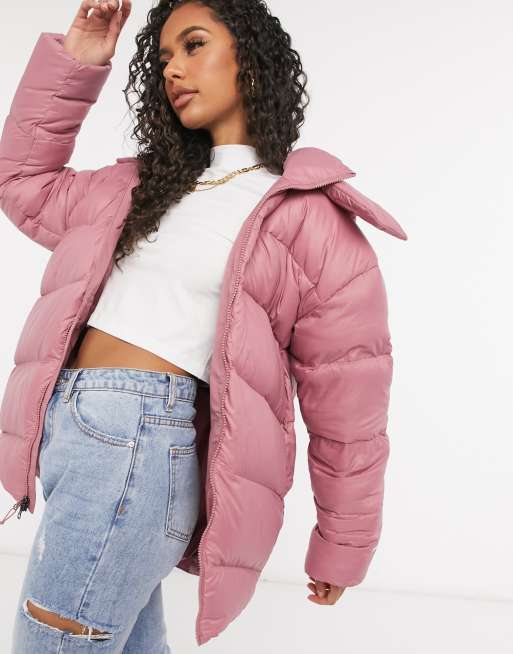 Pink store down parka