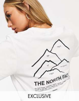 The North Face Peaks t shirt in white Exclusive at ASOS