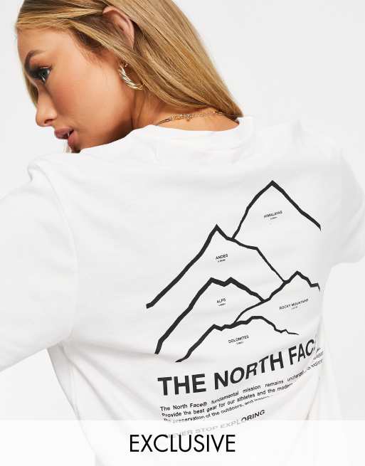 The North Face Peaks T Shirt In White Exclusive At Asos Asos