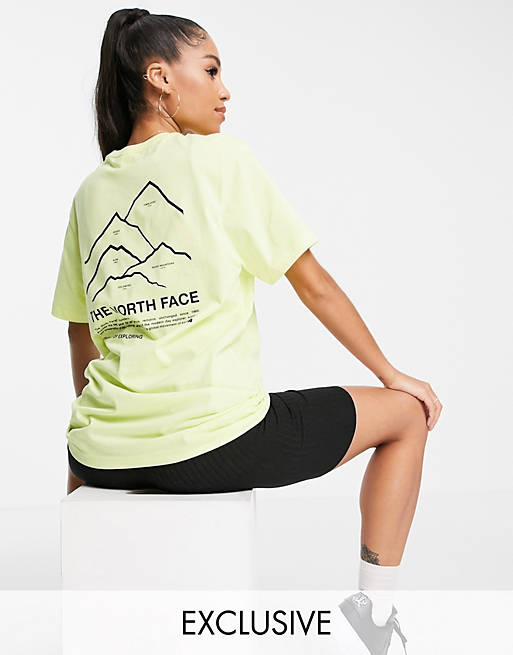  The North Face Peaks t-shirt in yellow Exclusive at  