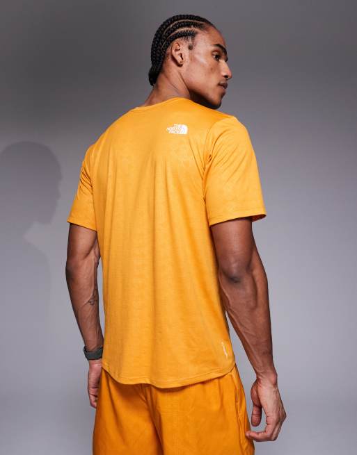 The North Face Pentadome Embossed 24/7 logo t-shirt in orange, 4 of 5