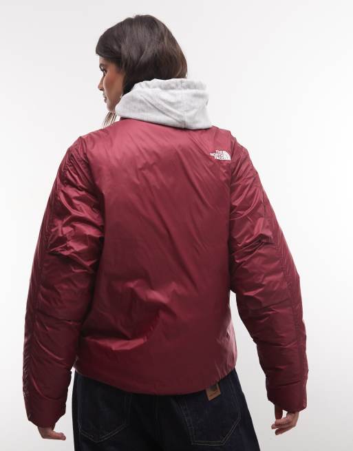 The North Face Pertex Explore jacket in burgundy, 4 of 4